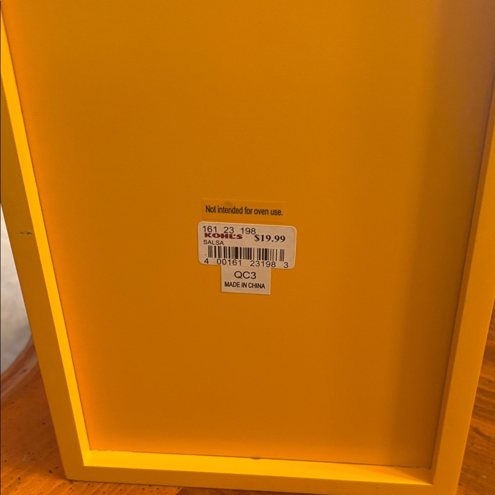Yellow Wooden Silver wear caddy with Chili Pepper Design - Picture 3 of 3